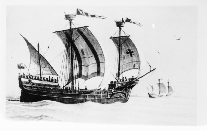 Negatiiv. Hansa koge (ca 1480). L.Arenholdi akvarelli järgi.
Kopeerija: M.Arro , 1964.