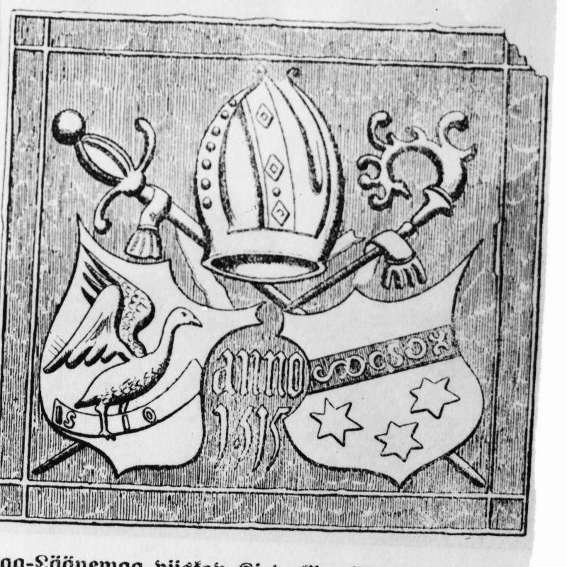 Negatiiv. Saare-Lääne piiskop Johannes IV Kieweli vapp.
Kopeerija: M.Arro , 1964.