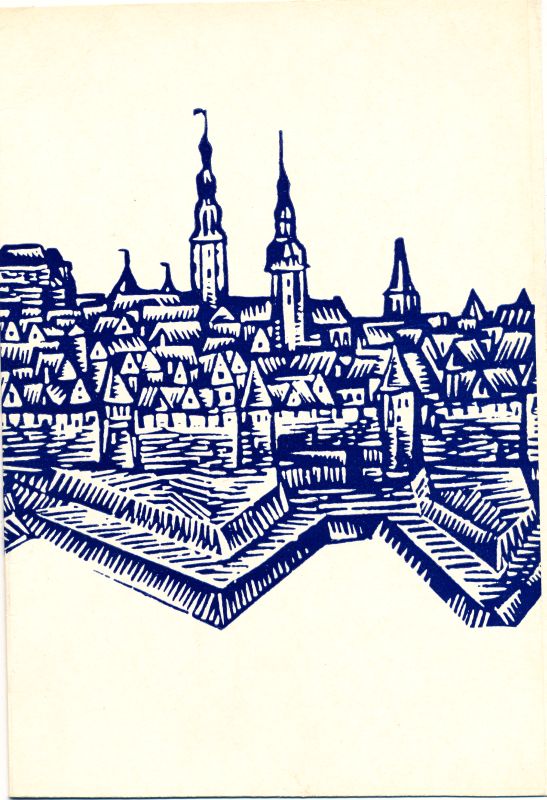 Postkaart. Uusaasta. ENSV Riiklik Ajaloomuuseum.