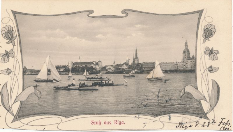 Postkaart. Riia vaade. 1902.