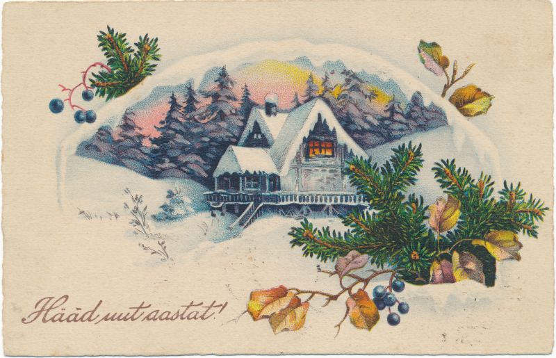 Postkaart Uusaasta 1927