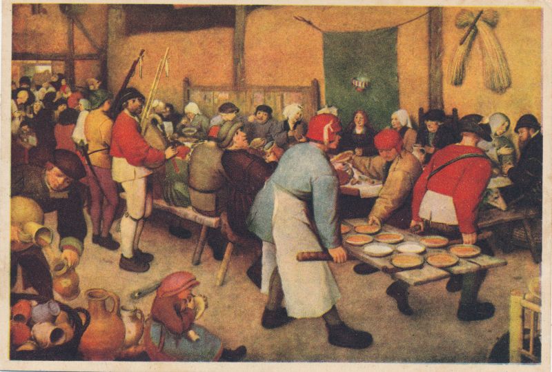 Postkaart. Kunstipostkaart. Pieter Bgeughel Talupoja pulm (?).