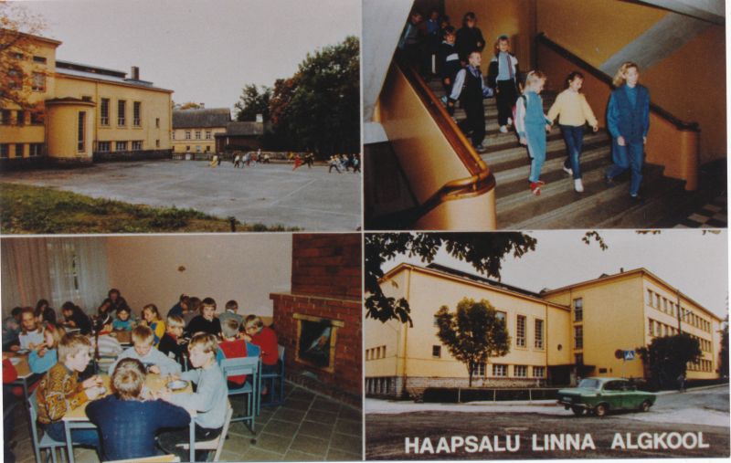 Postkaart. Haapsalu Linna Algkool, 1992 - Ajapaik