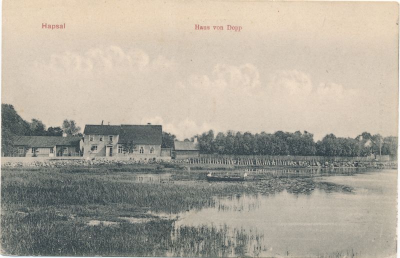 Postkaart. Haapsalu, Doeppi maja Õhtu kaldal. u. 1910.