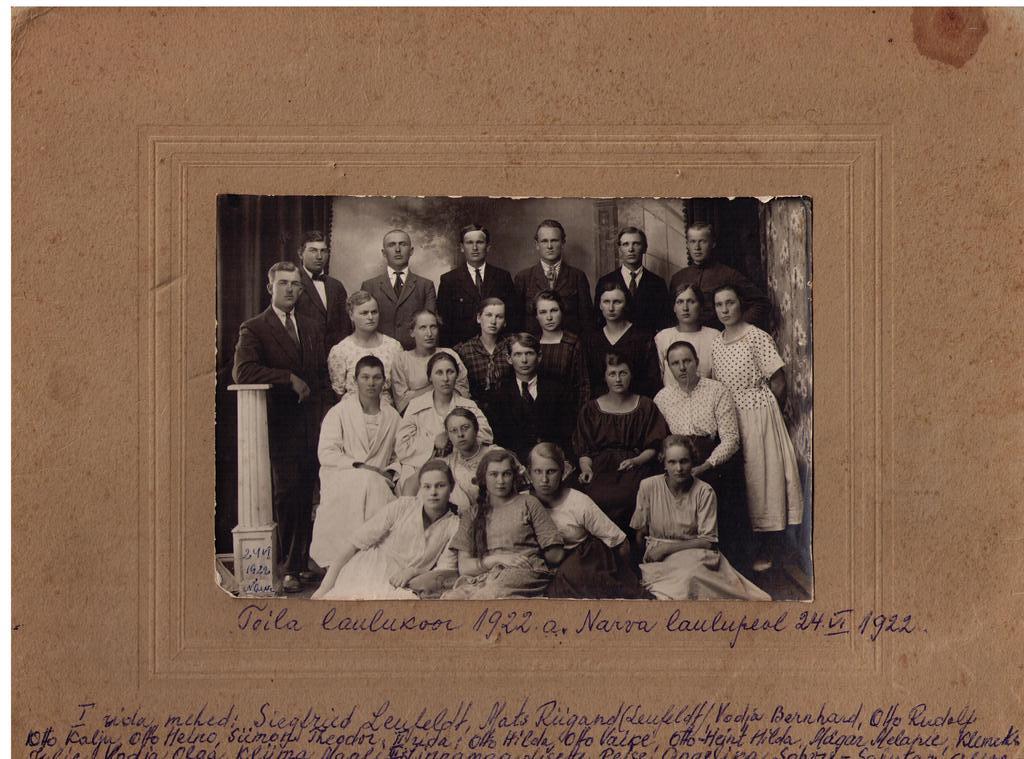 Foto. Toila laulukoor, 1922.a