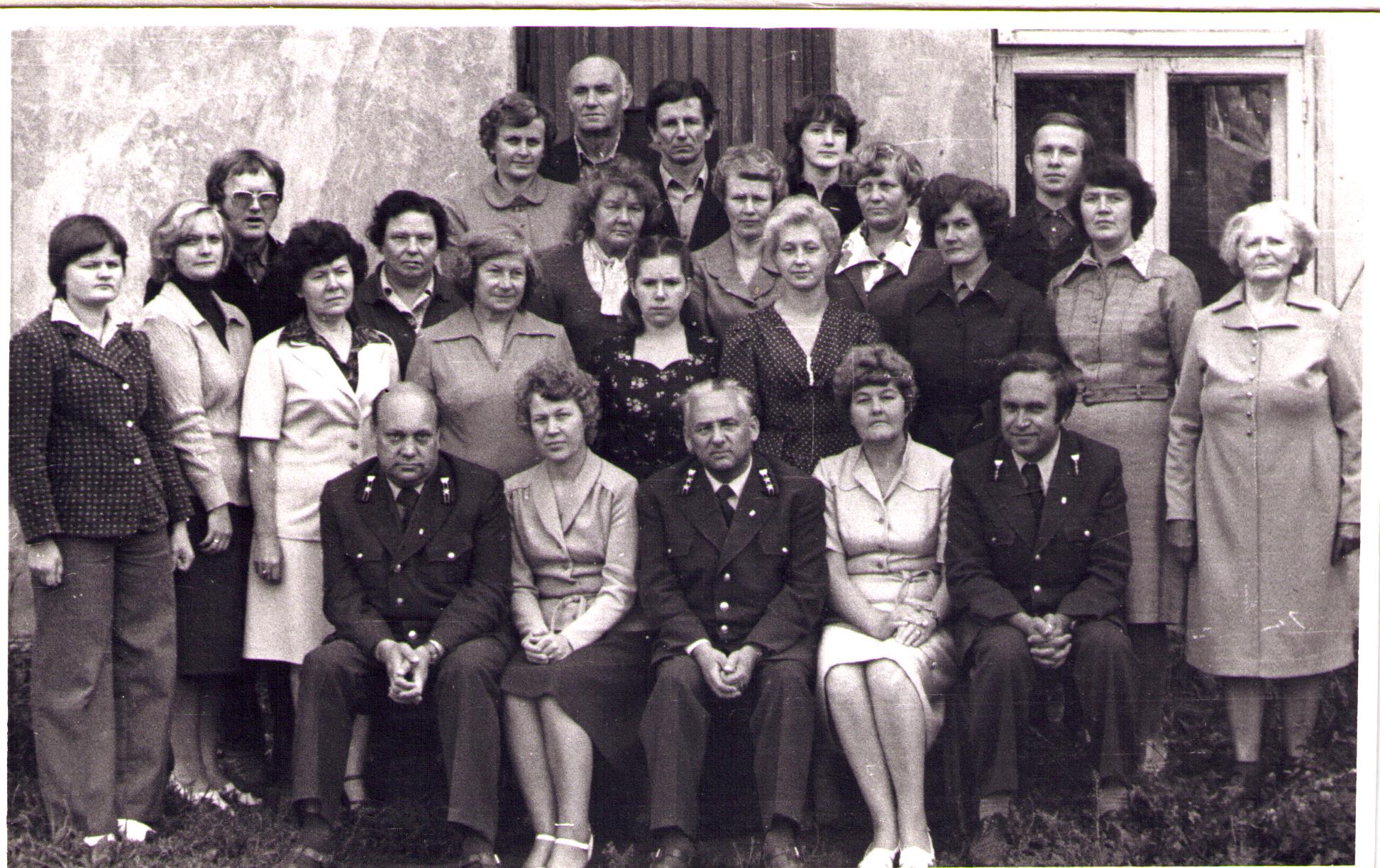 Alutaguse Metsamajandi töötajad, 1982. a