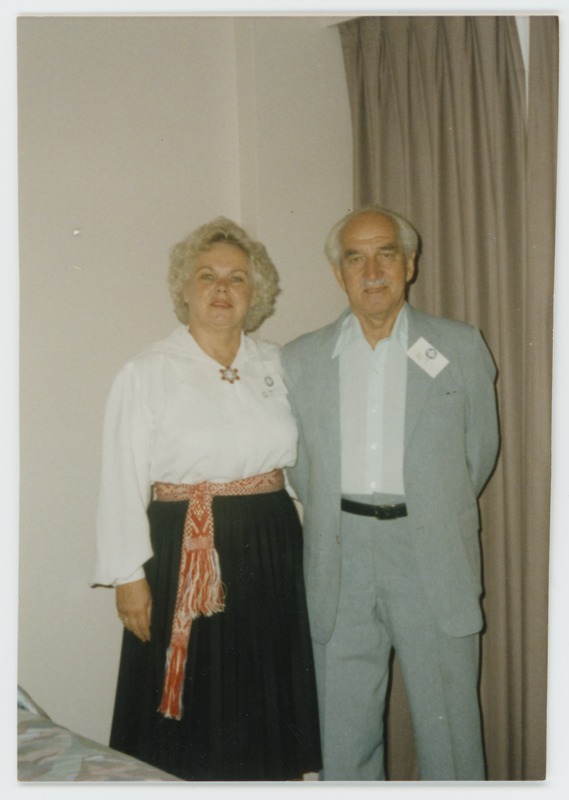 foto, Otto Tamm ja abikaasa Reeta Vancouveris, 1987.a.