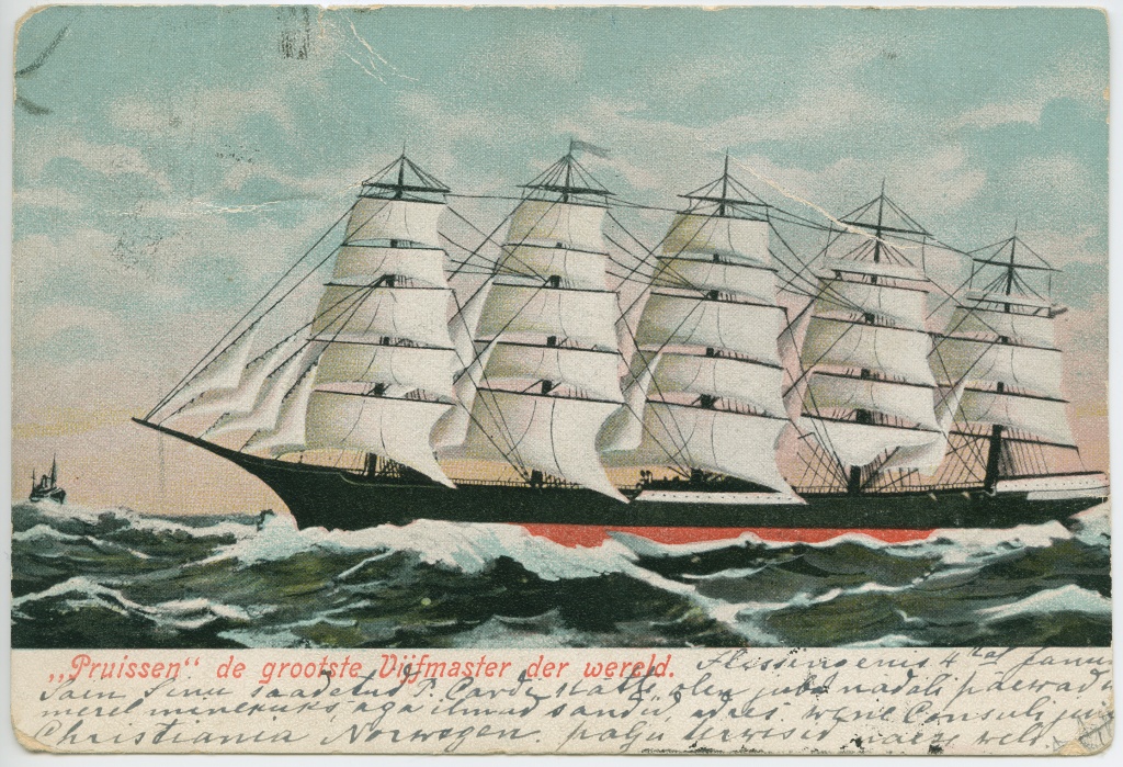 Purjelaev "Preussen" merel