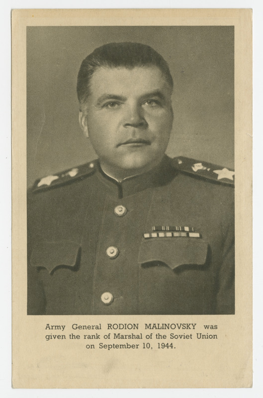 Rodion Jakovlevitš Malinovski (1898 - 1967),  sõjaväelane, Nõukogude Liidu marssal