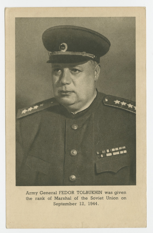 Fjodor Tolbuhhin (1894 - 1949), sõjaväelane, NSV Liidu marssal
