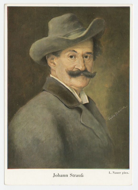 Johann Baptist Strauss, Austria helilooja, viiuldaja, kapellmeister, poolportree
(1825 - 1899).
Foto maalist