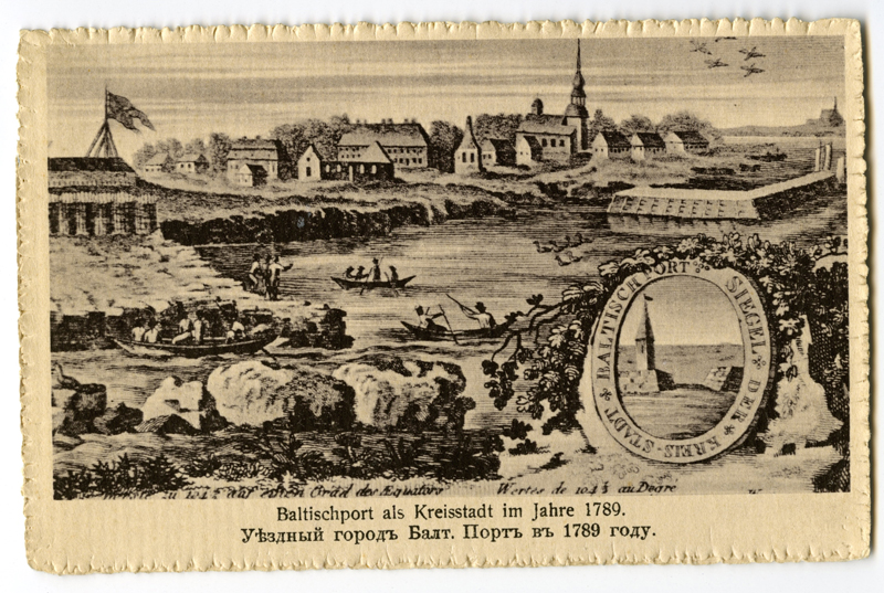 Paldiski sadam 1789. Postkaart grvüürist