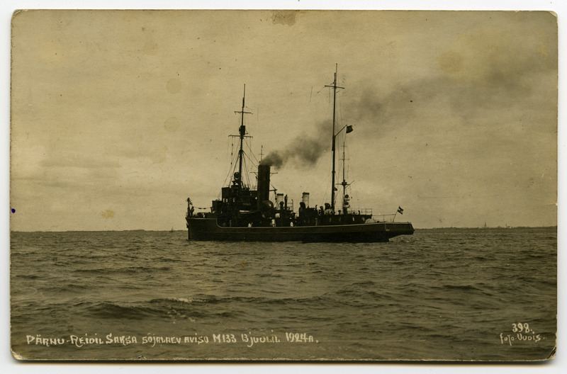 Saksa sõjalaev Aviso M133 Pärnu reidil.
13.07.1924