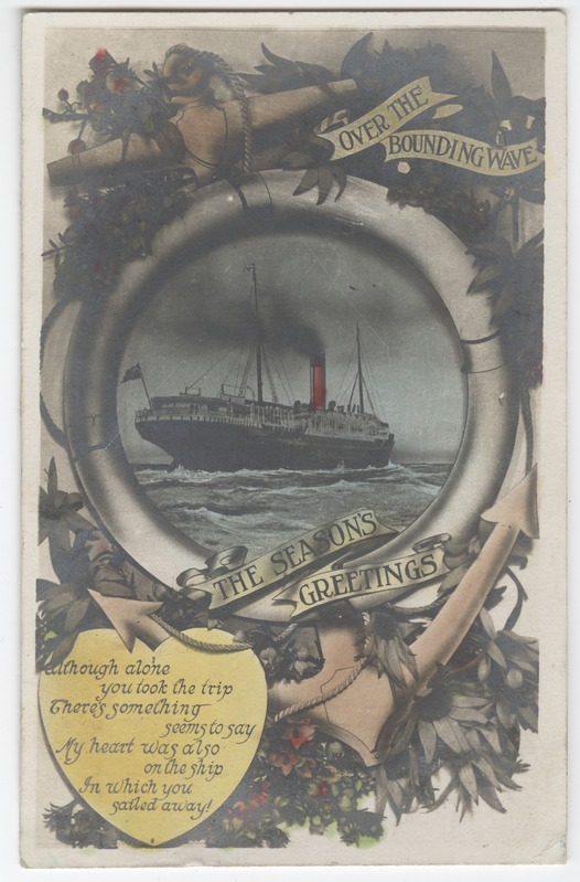 Merendussümboolikaga jõulukaart