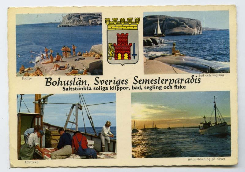 4-väljaline postkaart Bohusläni vaadetega