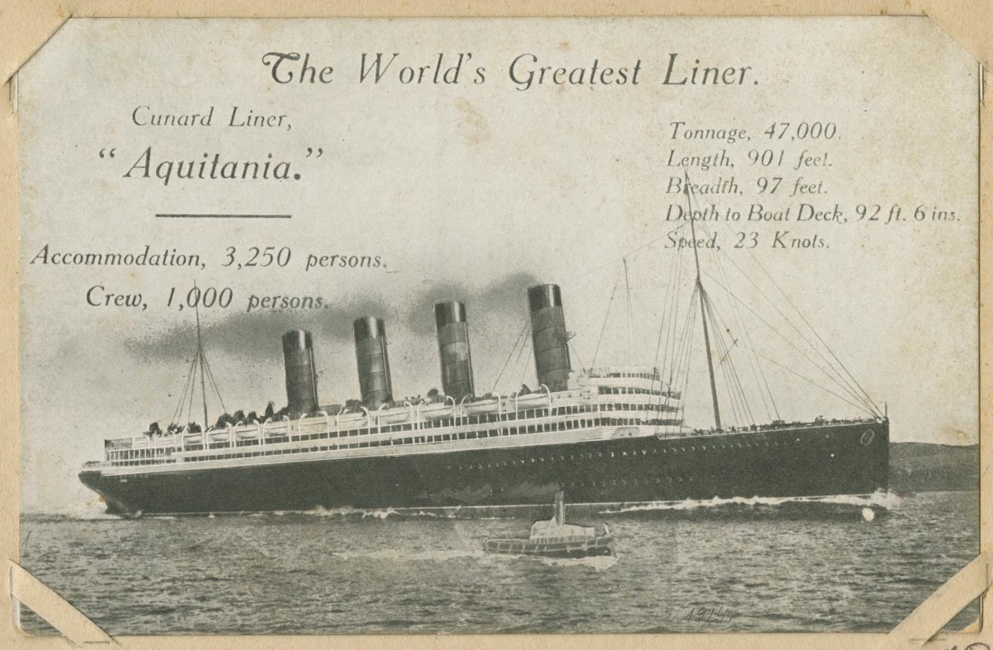 Gunard Line'i ookeaniaurik RMS "Aquitania"