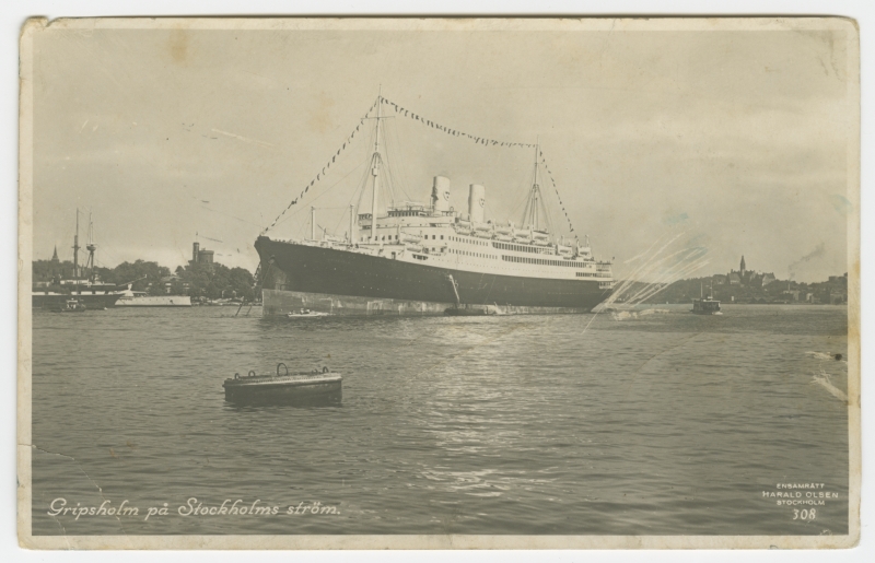 Rootsi Ameerika liini reisilaev "Gripsholm" Stockholmi lähistel