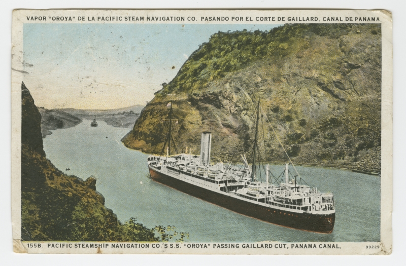 Pacific Steamship Navigation Company reisilaev S.S.S. "Oroya" Panama kanalis
