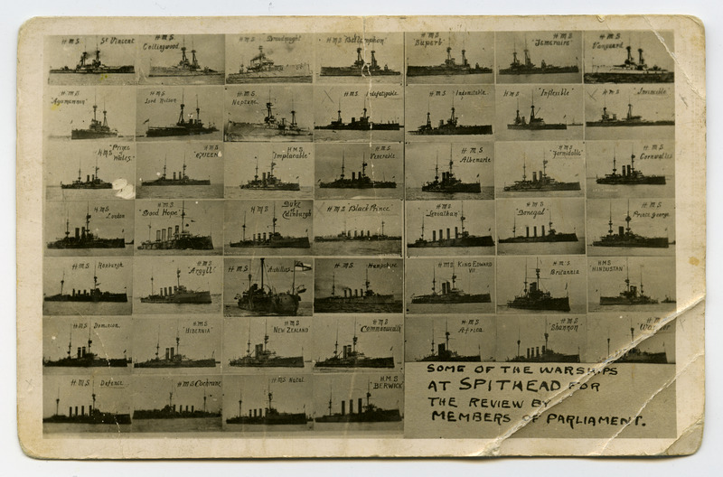 Briti kuninglikud sõjalaevad. 43 postmargi suurust Inglise sõjalaeva fotot.