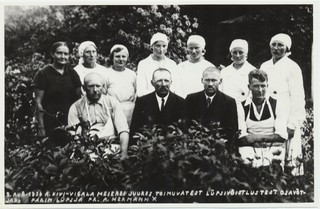 Vigala Põllumeeste Seltsi poolt korraldatud lüpsivõistlustest osavõtjad1936.a.