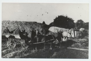 Viljamasindamine „Sangari“ kolhoosis Sopaaugu talu juures 1950.a.