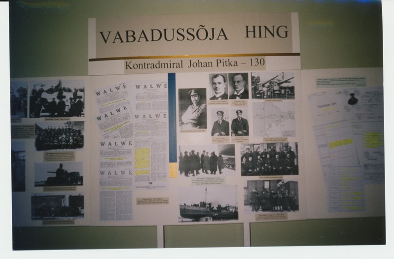 Stend Vabadussõja admiral Johan Pitkast.