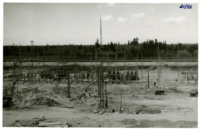 Balti Soojuselektrijaama ehitus. Lahtine alajaam