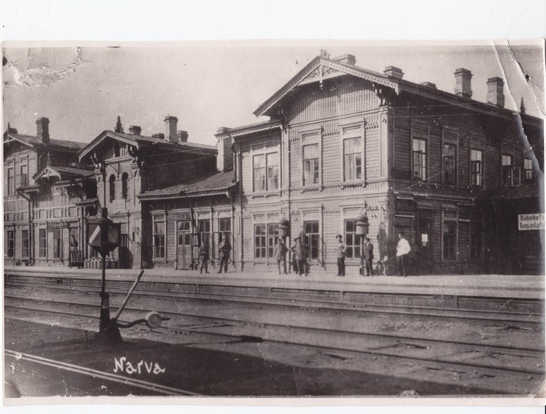 Saksa okupandid Narva raudteejaamas. 1918