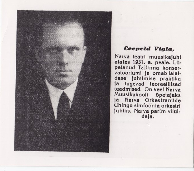 Leopold Vigla, Narva teatri muusikajuht