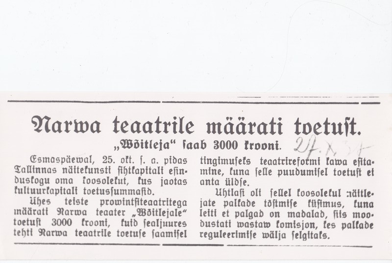 Fotokoopia ajalehe artiklist