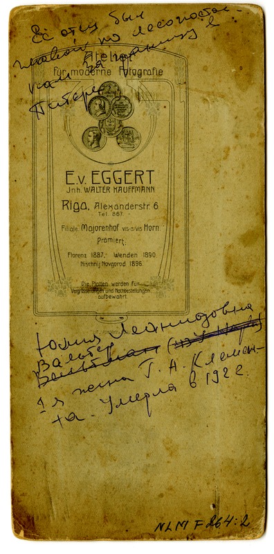 Julia Valter, G.Klementi esimene abikaasa