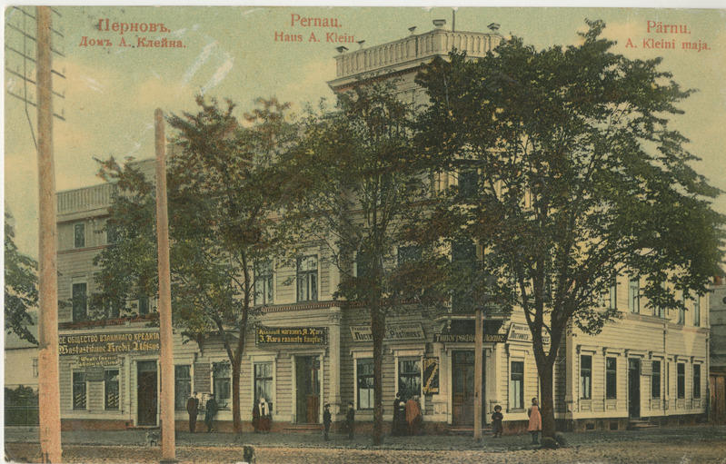 Foto. Postkaart. A. Kleini maja.