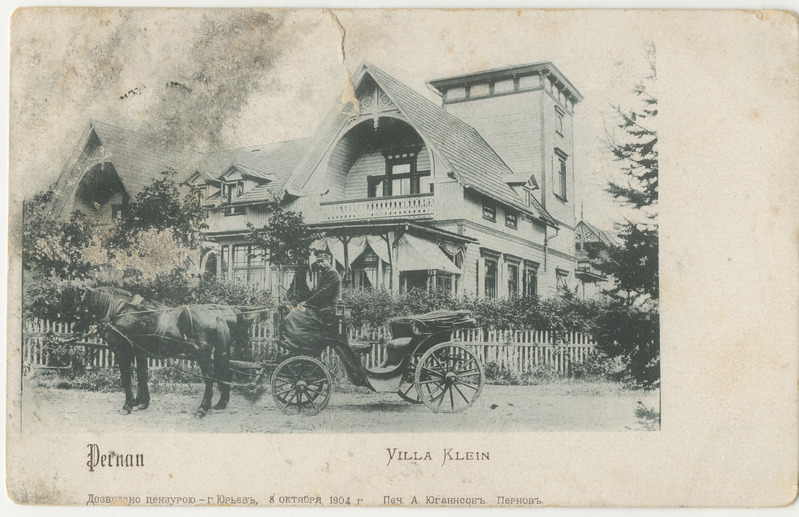 Foto. Fotopostkaart. A. Kleini villa.