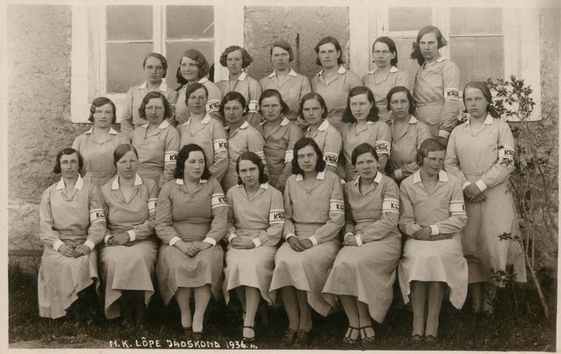 Foto. Naiskodukaitse Lõpe jaoskond, 1936