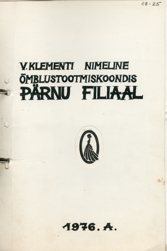 Album. Klementi nim Õmblustootmiskoondise Pärnu vabrik