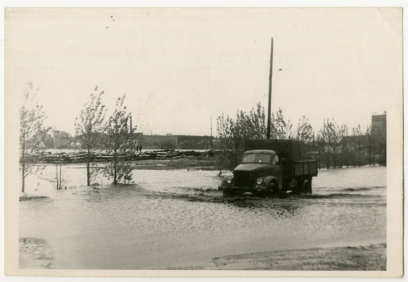 Foto. Üleujutus Pärnus 1967. aastal