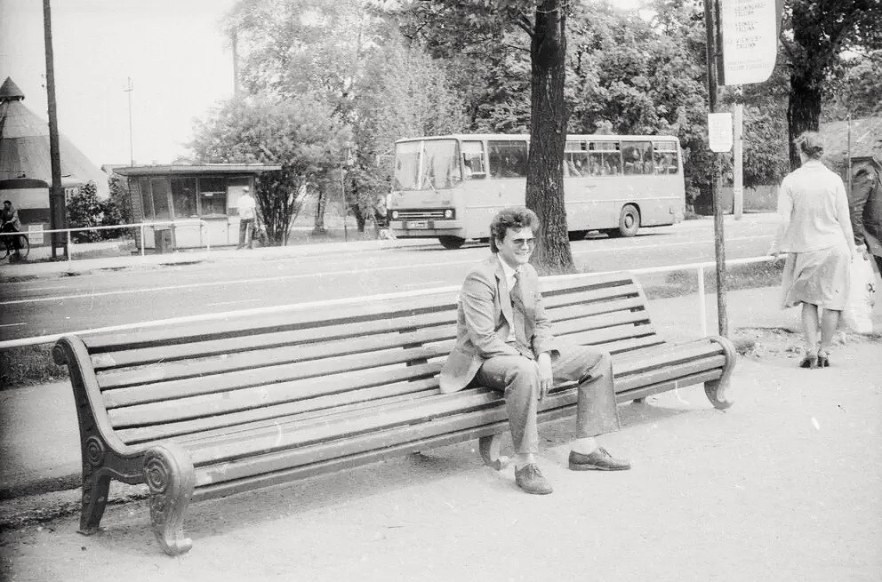 Pärnu, vaade bussijaama parklast. 1982.a