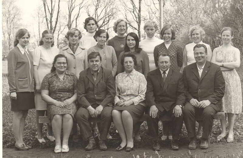 foto, Vodja 8-kl. kooli õpetajad 1970-ndatel a.