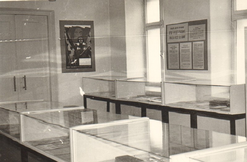 foto, Teist maailmasõda kajastav ekspositsioon Paide Koduloomuuseumis 1975.a.