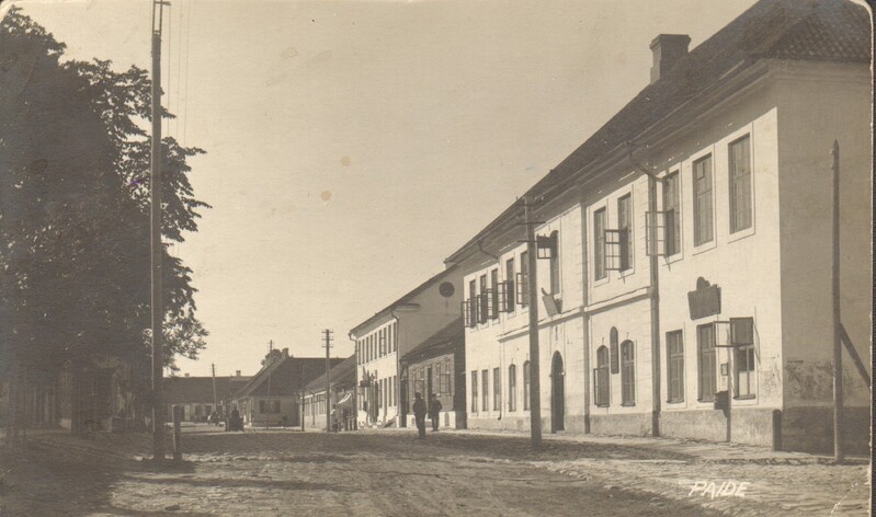 fotopostkaart, Paide Kohtuhoone Tallinna tänaval 1920.a.