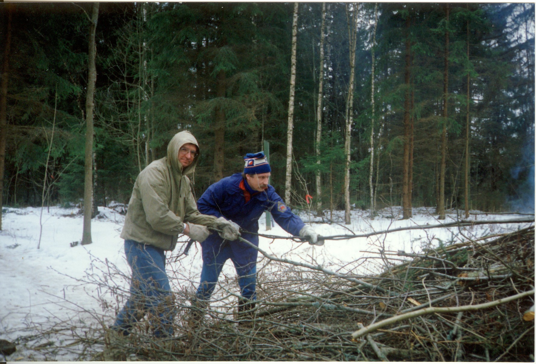 foto, talgupäev Vargamäel 1995.a.