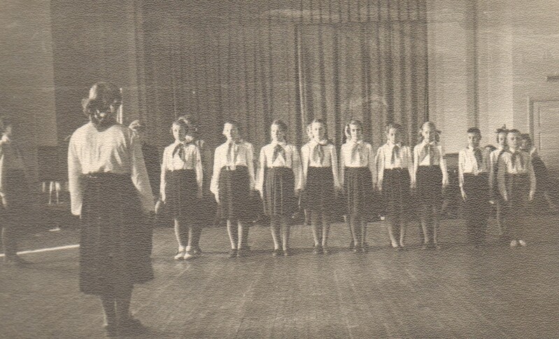 foto,  Paide Keskkooli pioneerimaleva liikmed rivivõistlustel Järva-Jaanis 1958.a.
