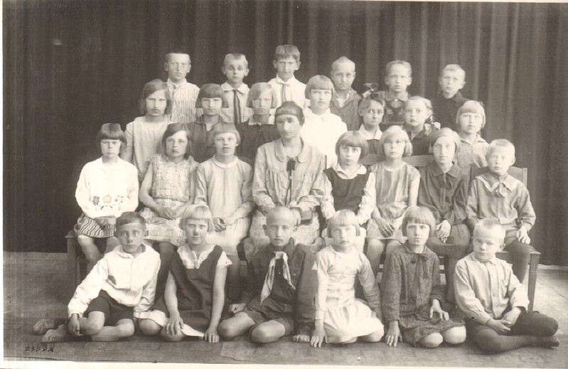 klaasnegatiiv, Paide algkooli II klass 1930.a.