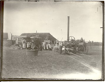 klaasnegatiiv, Lõõla I Masinaühingu viljapeks 1930.a. Lossimäel