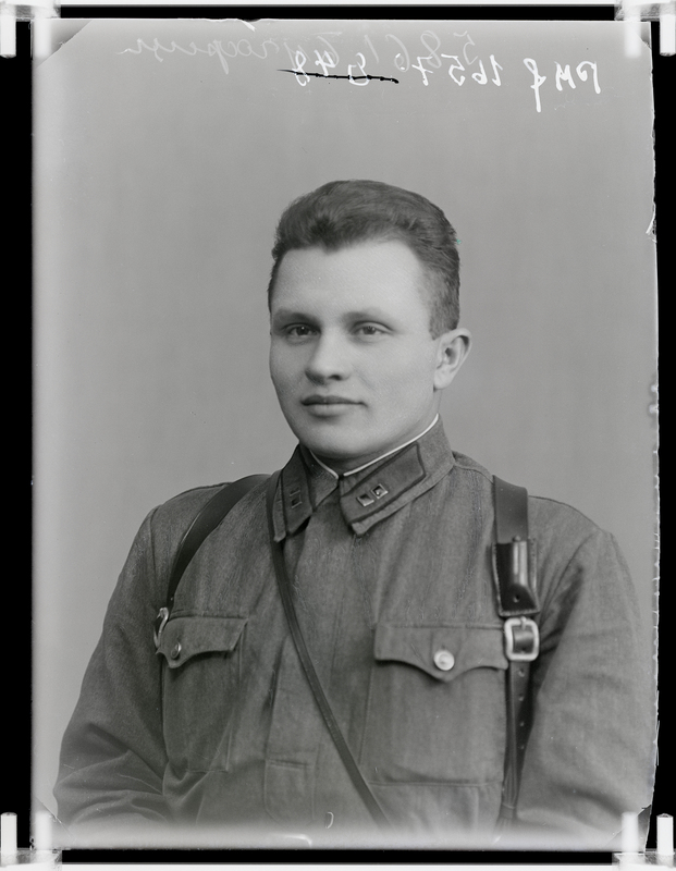 klaasnegatiiv, Bugarin, mehe poolportree, Paide 1930-ndad a.