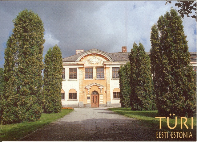 värviline fotopostkaart vaade Türi Gümnaasiumile 1994