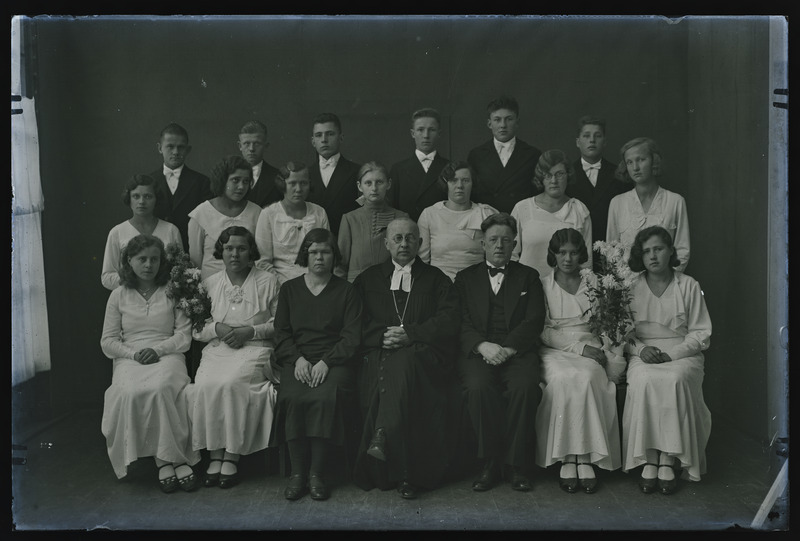 klaasnegatiiv ja foto leeripilt Paide 1930-ndad