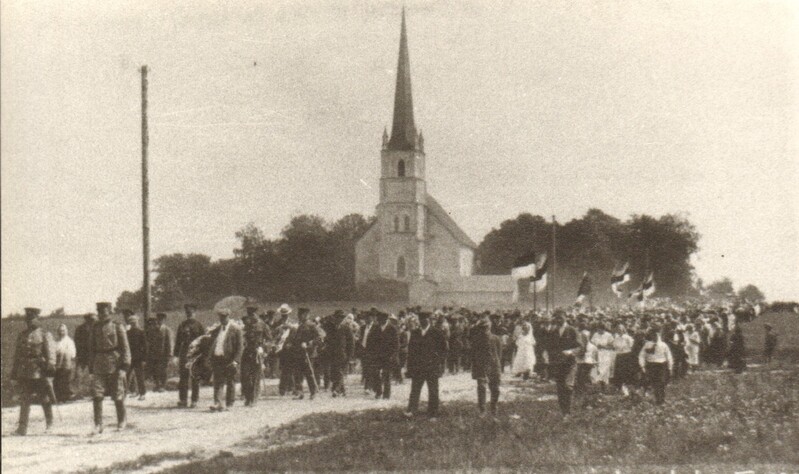 fotokoopia rongkäik Vabadussõja mälestussamba avamisele Türi 1924