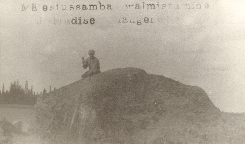 fotokoopia kivi, millest raiuti välja Järva-Madise Vabadussõja mälestusmärk