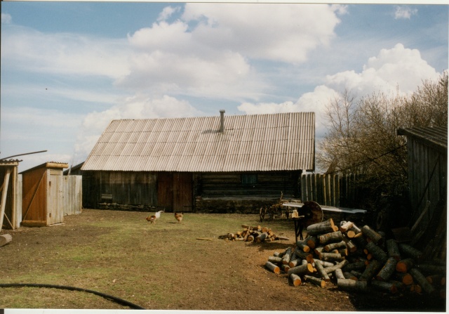 värvifoto Kareda küla vaade, Uustalu talu tall 1997